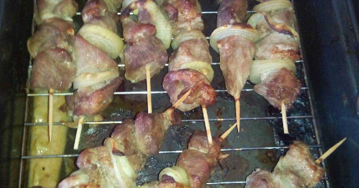 Куриные шашлычки на шпажках в духовке - 11 пошаговых фото в рецепте
