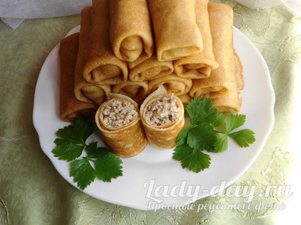 Блинчики С Мясом Пошаговый Рецепт С Фото