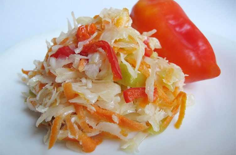 Квашеная капуста с болгарским перцем и морковью рецепт