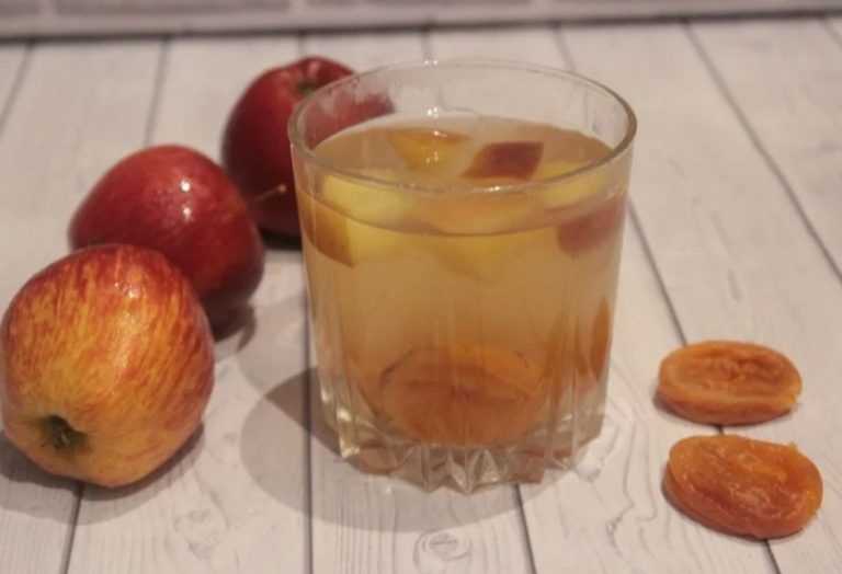 Компот из кураги и яблок рецепт из свежих и сушеных