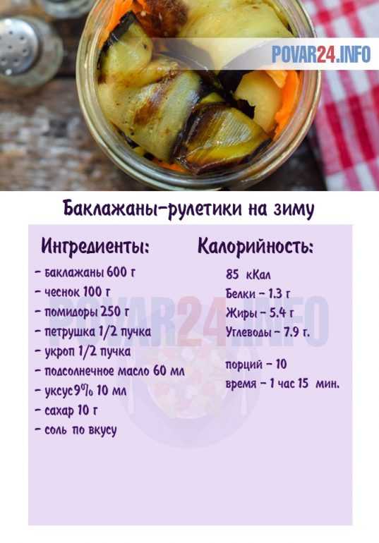 Рецепт баклажан-рулетиков на зиму