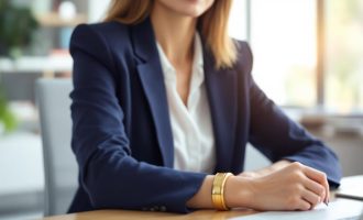 Жесткие золотые браслеты-бэнглы: как стильно вписать их в строгий офисный дресс-код