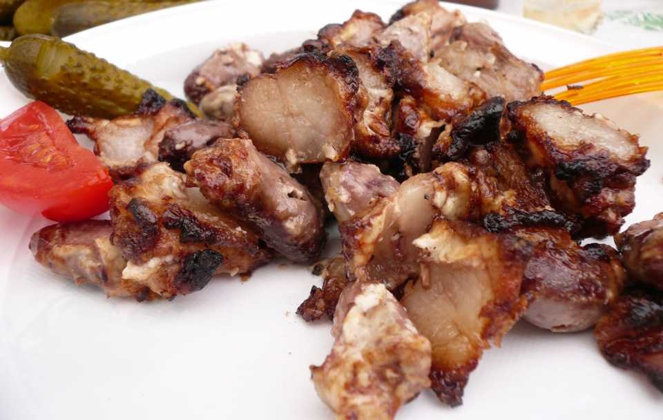 Шашлык из печени с курдюком «ну очень вкусный»