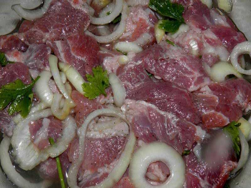 Как замариновать шашлык из свинины с уксусом и луком. вкусно и сочно.