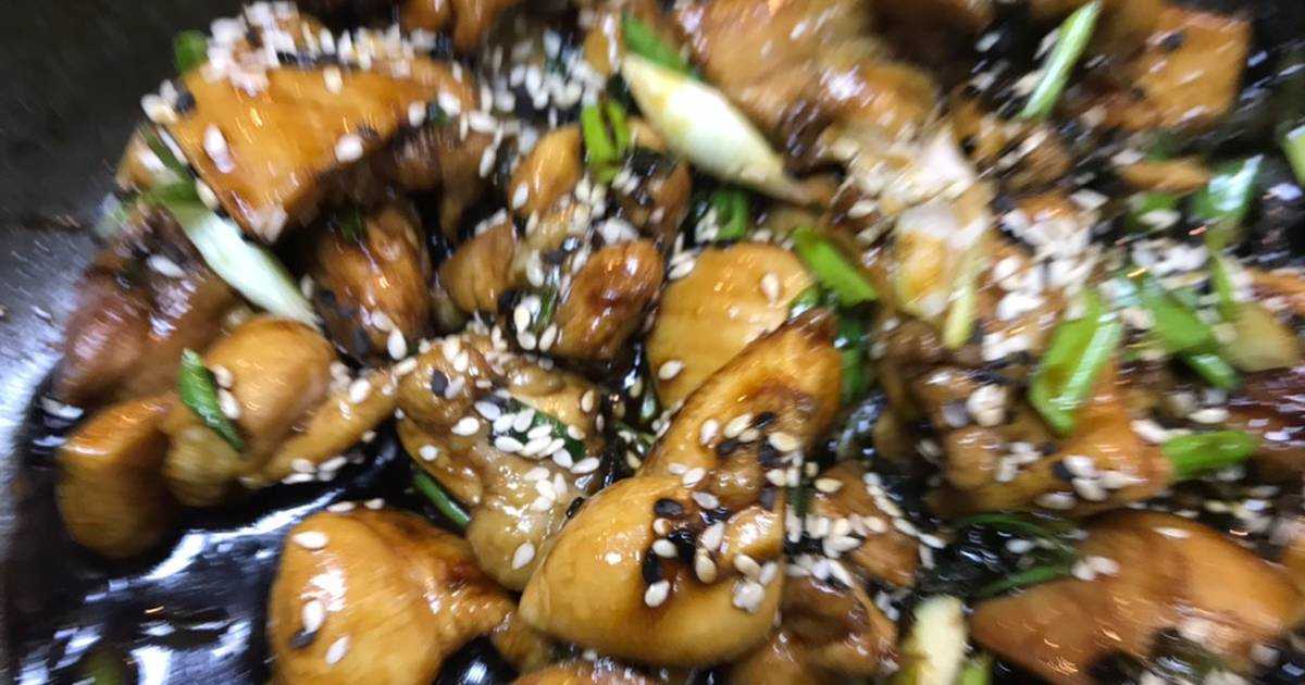 Шашлык из куриной грудки в терияки